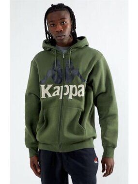 KAPPA Men’s Green Awert Zip Hoodie Sweatshirt Size Small NEW NWT